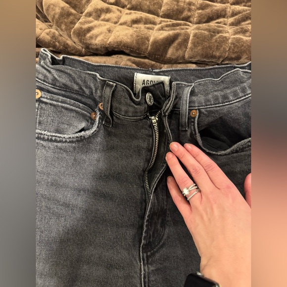 AGOLDE High Rise Stovepipe Jeans in Metal Size 27 - Picture 11 of 11